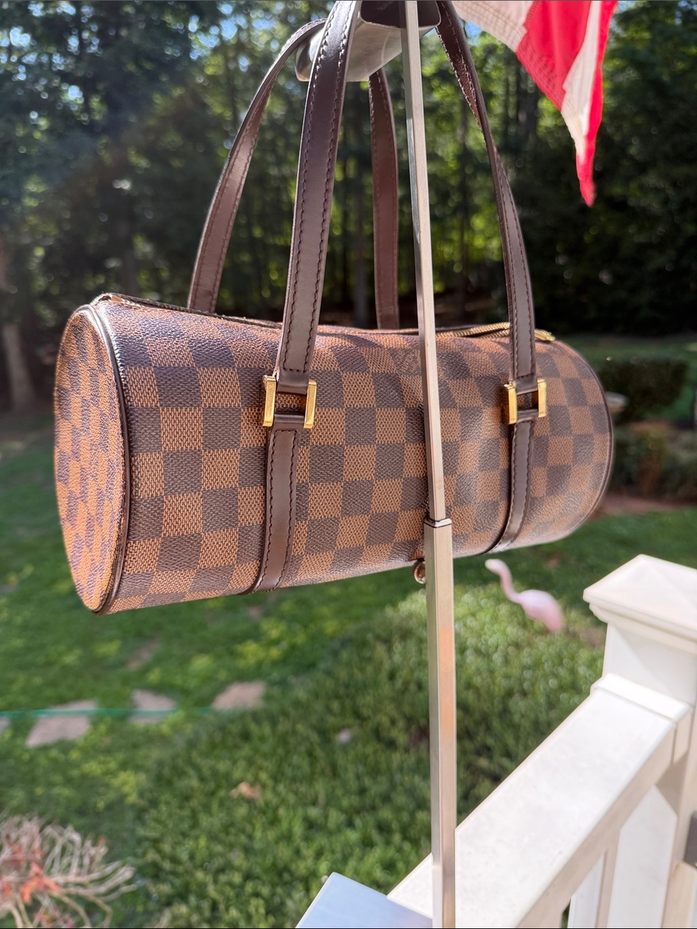 Louis Vuitton Authentic Papillon handbag in Damier Ebene Checkerboard Canvas 26 - Picture 10 of 17